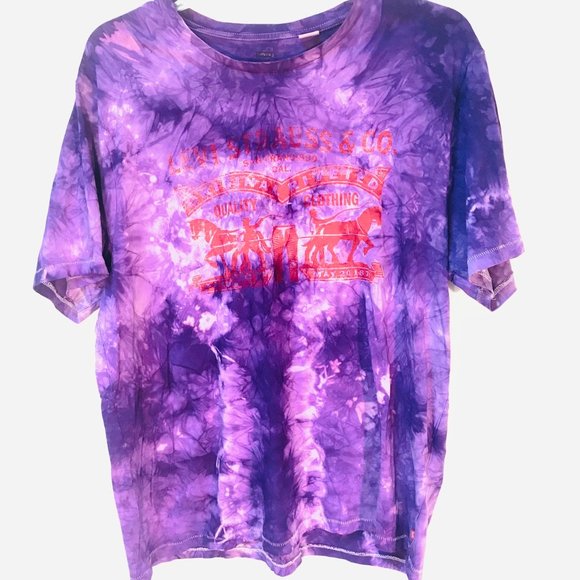 Levi's Other - LEVIS X Custom X Tie Dye Purple XL Tee Shirt Dyed